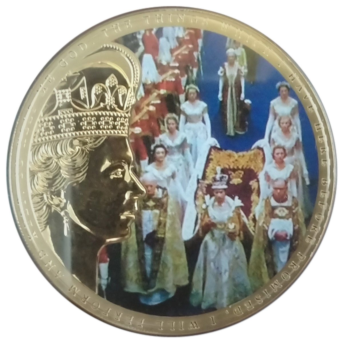 Guernsey 50 Pence - Elizabeth II Coronation - Westminster Abbey Procession reverse