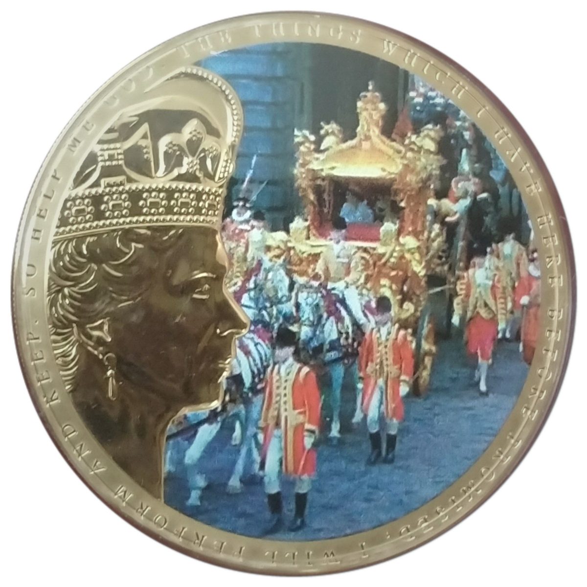 Guernsey 50 Pence - Elizabeth II Coronation - The Golden State Coach