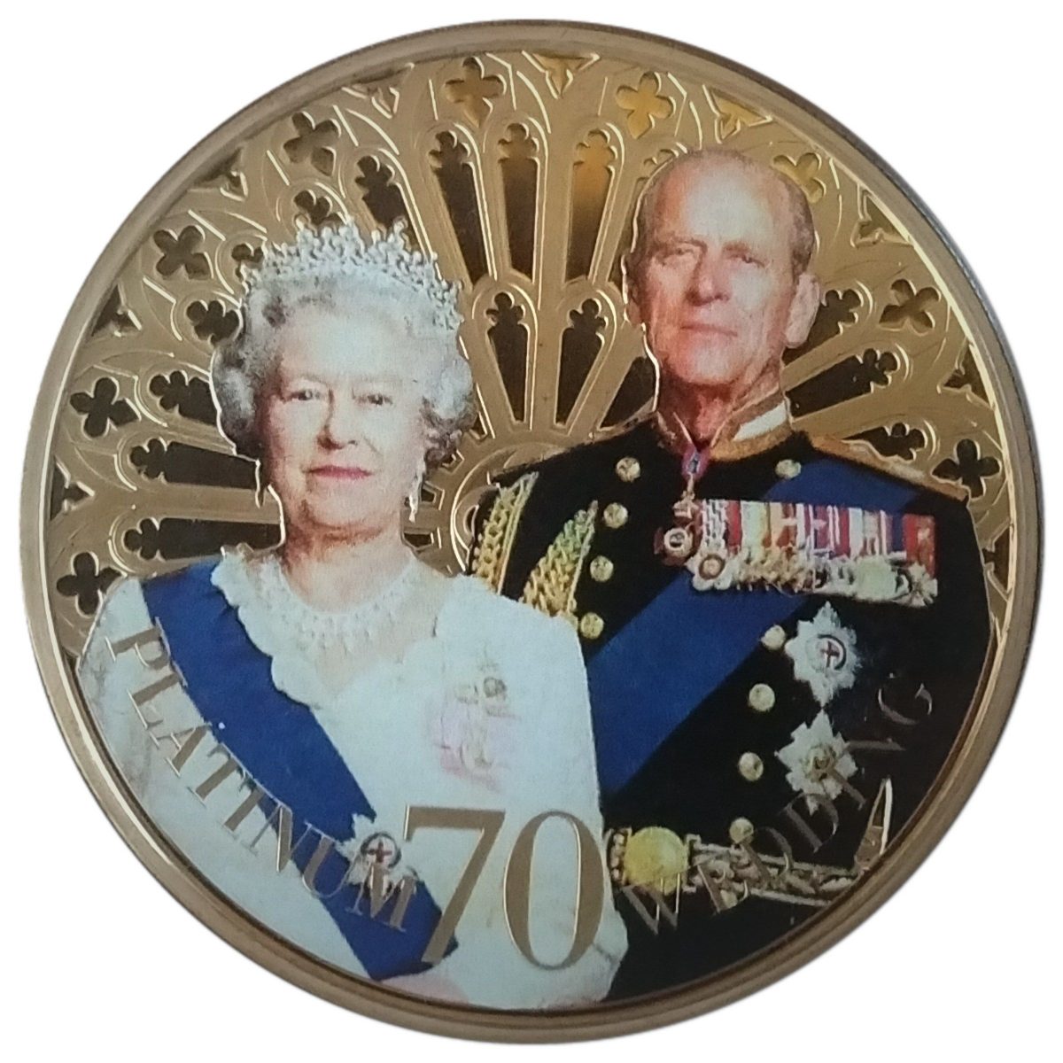 Guernsey 50 Pence - Elizabeth II Platinum Wedding - Golden Wedding Portrait 1997 reverse