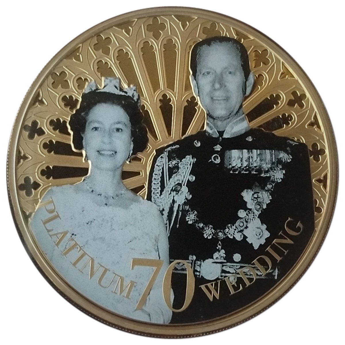 Guernsey 50 Pence - Elizabeth II Platinum Wedding - Silver Wedding Portrait 1972 reverse