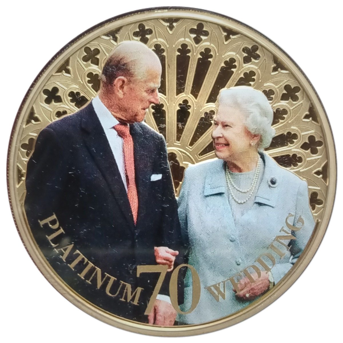 Guernsey 50 Pence - Elizabeth II Platinum Wedding - Diamond Wedding Portrait 2007