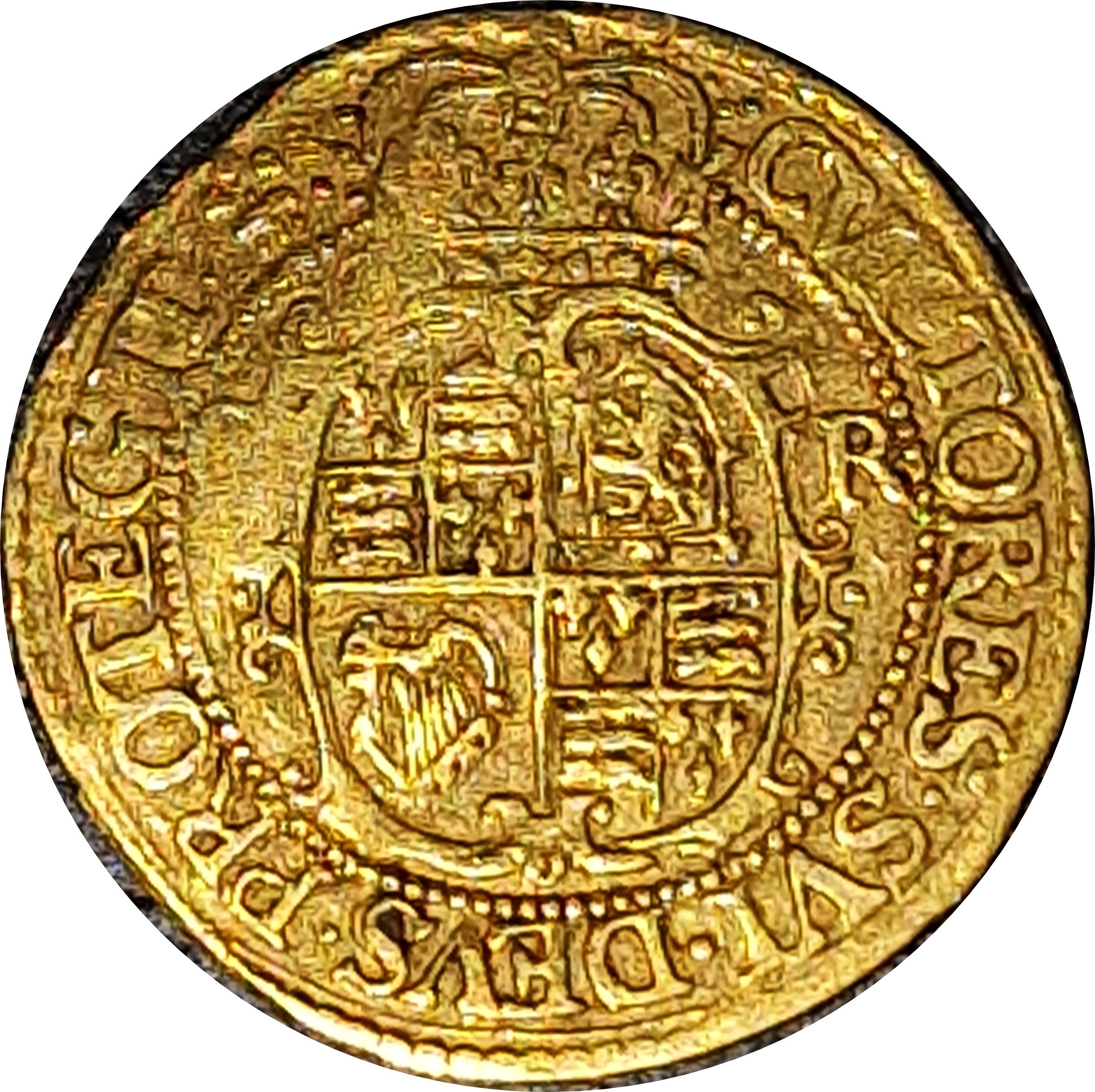 1 Crown - Charles I Tower; 3rd bust, mule