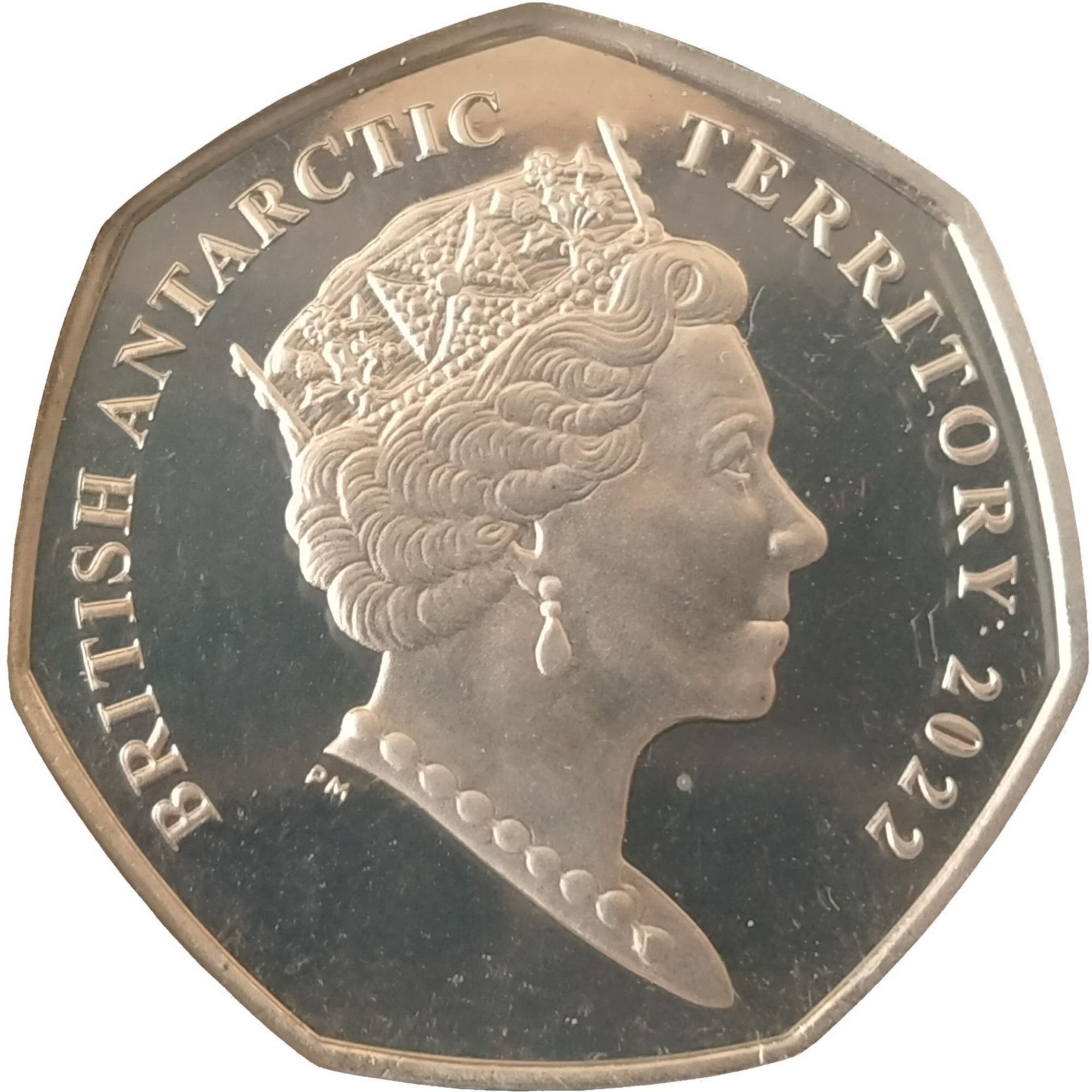 British Antarctic Territory 50 Pence - Elizabeth II Jacques-Yves Cousteau obverse