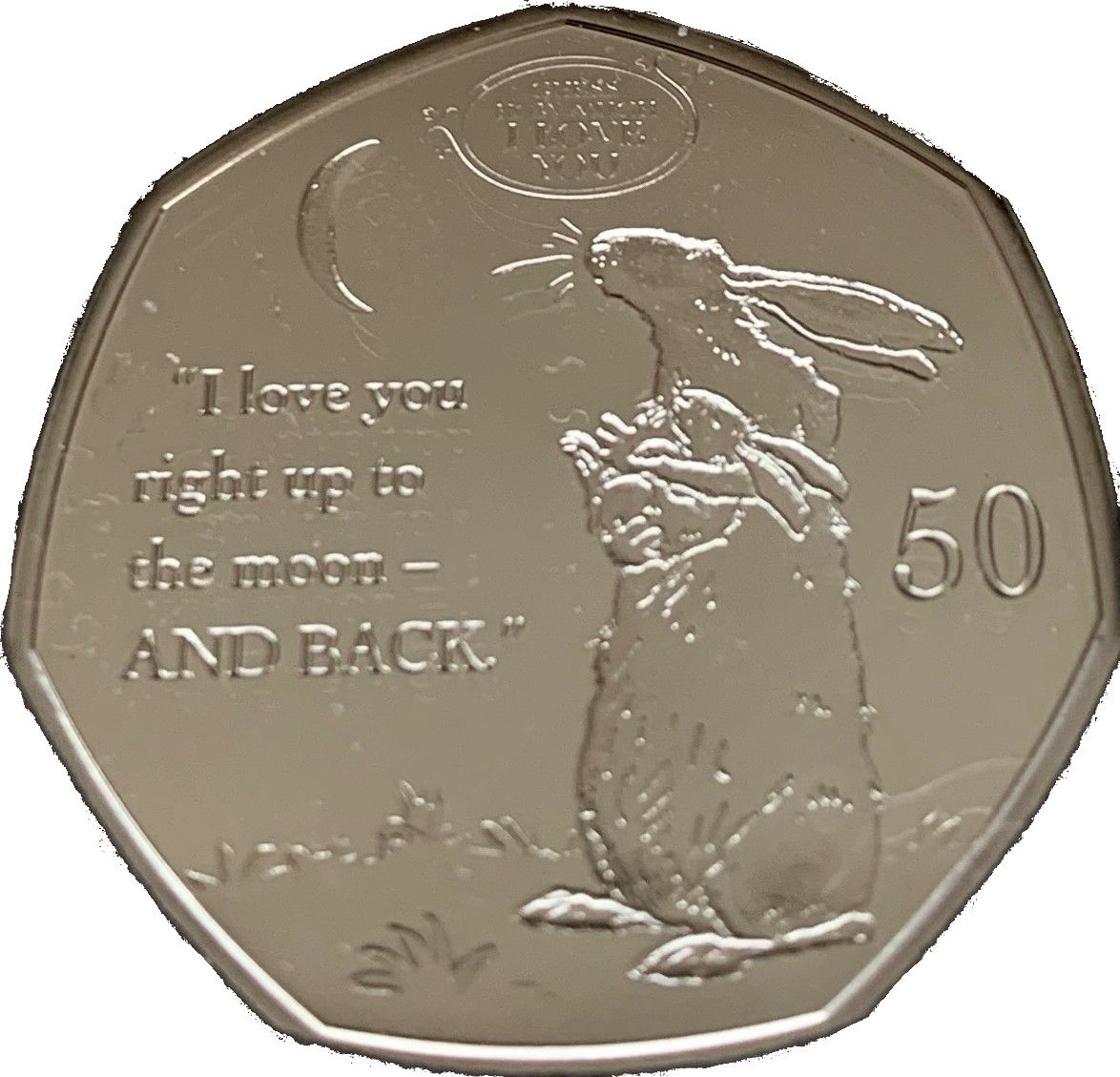 Gibraltar 50 Pence - Elizabeth II Guess How Much I Love You; Silver