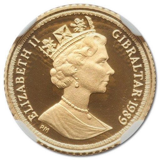 Gibraltar ¼ Sovereign - Elizabeth II Regal Coinage obverse