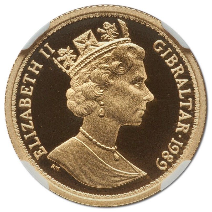 Gibraltar 1 Sovereign - Elizabeth II Regal Coinage obverse