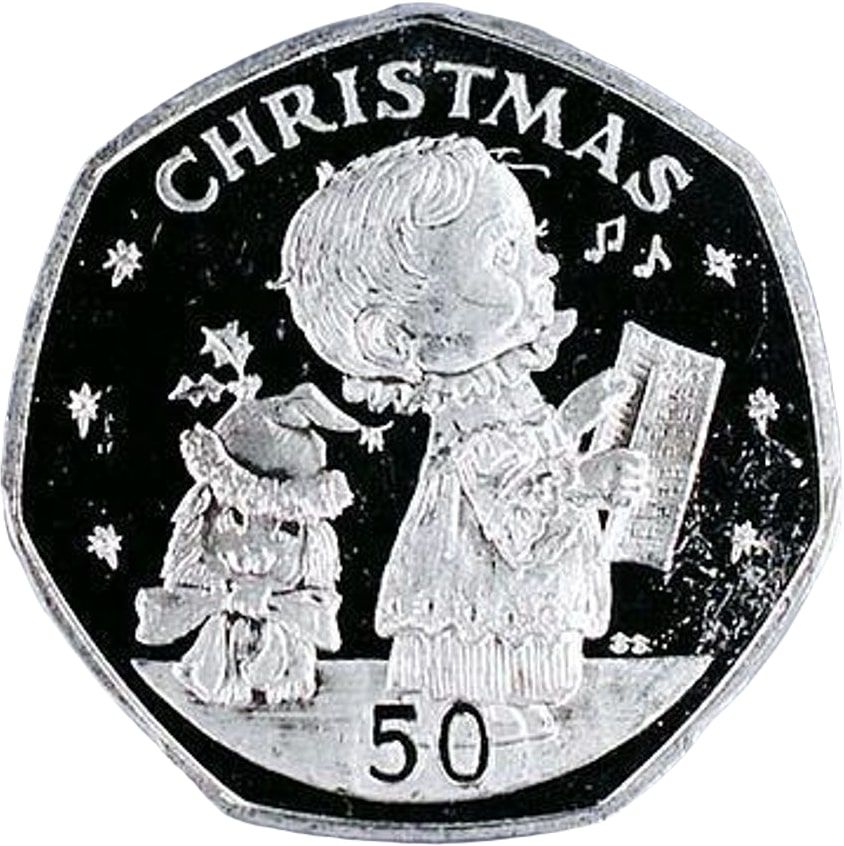 Gibraltar 50 Pence - Elizabeth II Christmas; Silver Proof