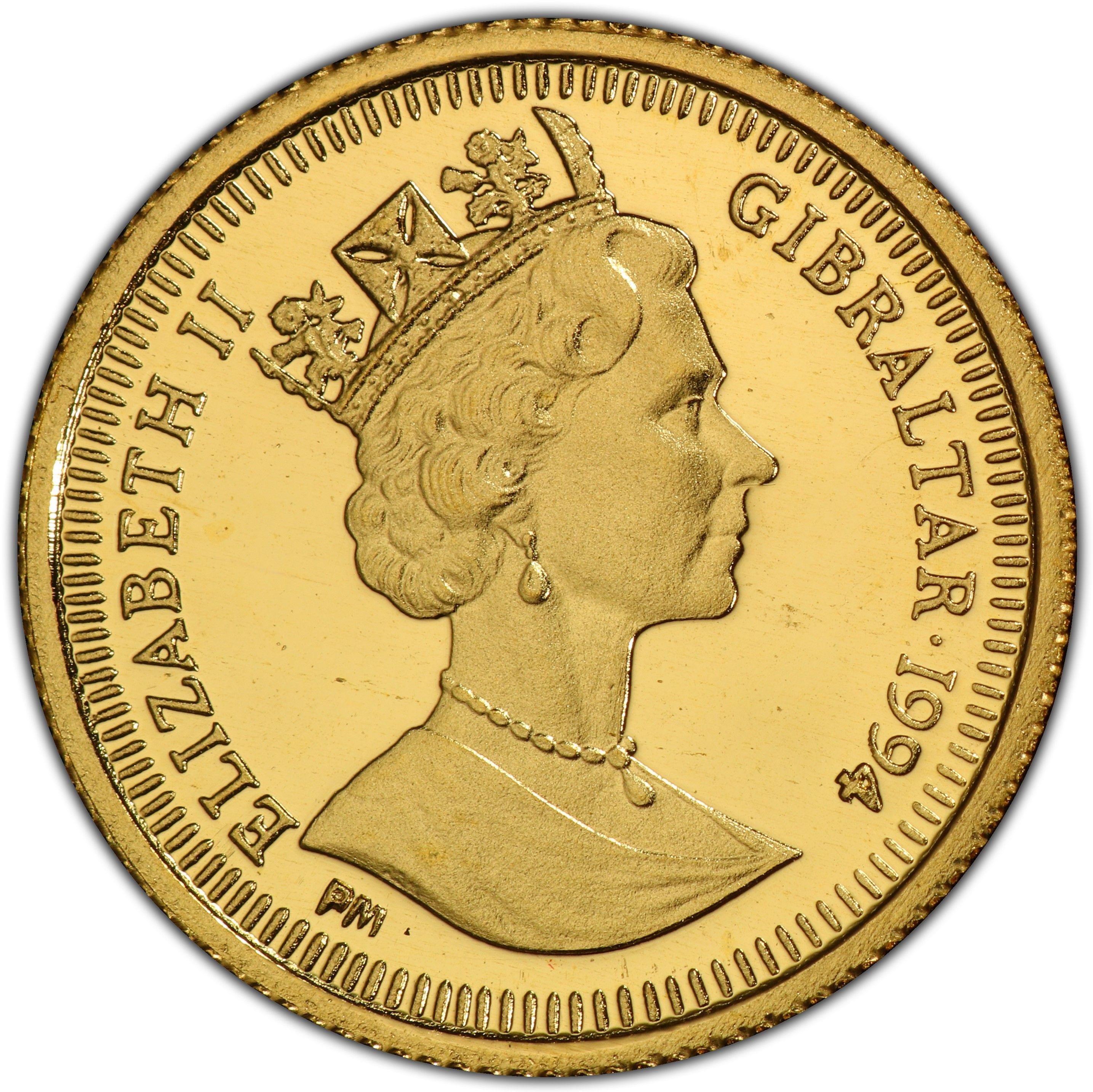 Gibraltar 1/25 Royal - Elizabeth II Pekingese Dog obverse