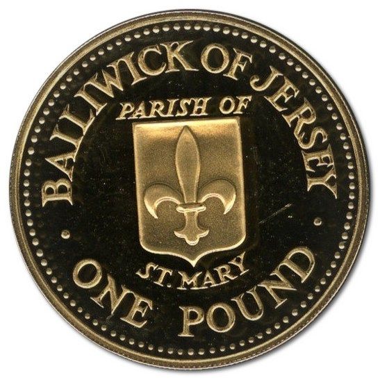 Jersey 1 Pound - Elizabeth II St. Mary; Gold Proof