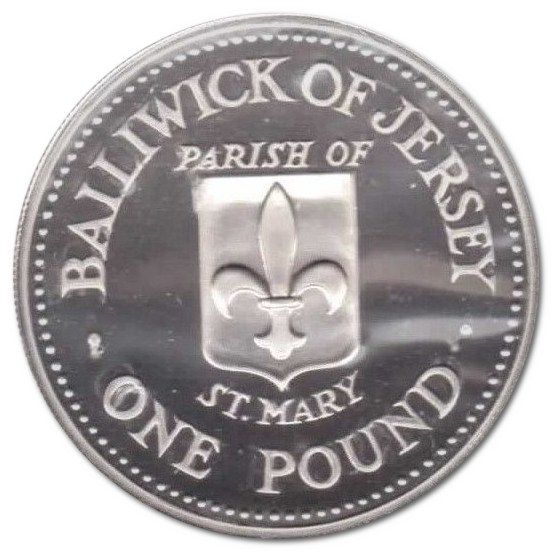 Jersey 1 Pound - Elizabeth II St. Mary; Silver Proof obverse