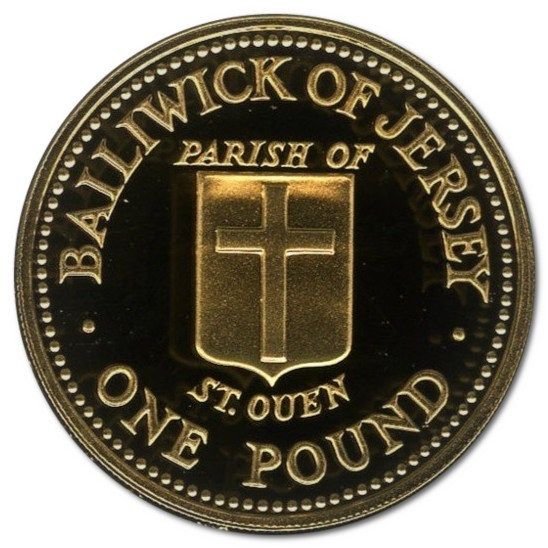 Jersey 1 Pound - Elizabeth II St. Ouen; Gold Proof