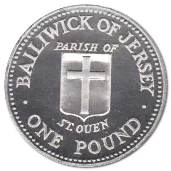 Jersey 1 Pound - Elizabeth II St. Ouen; Silver Proof