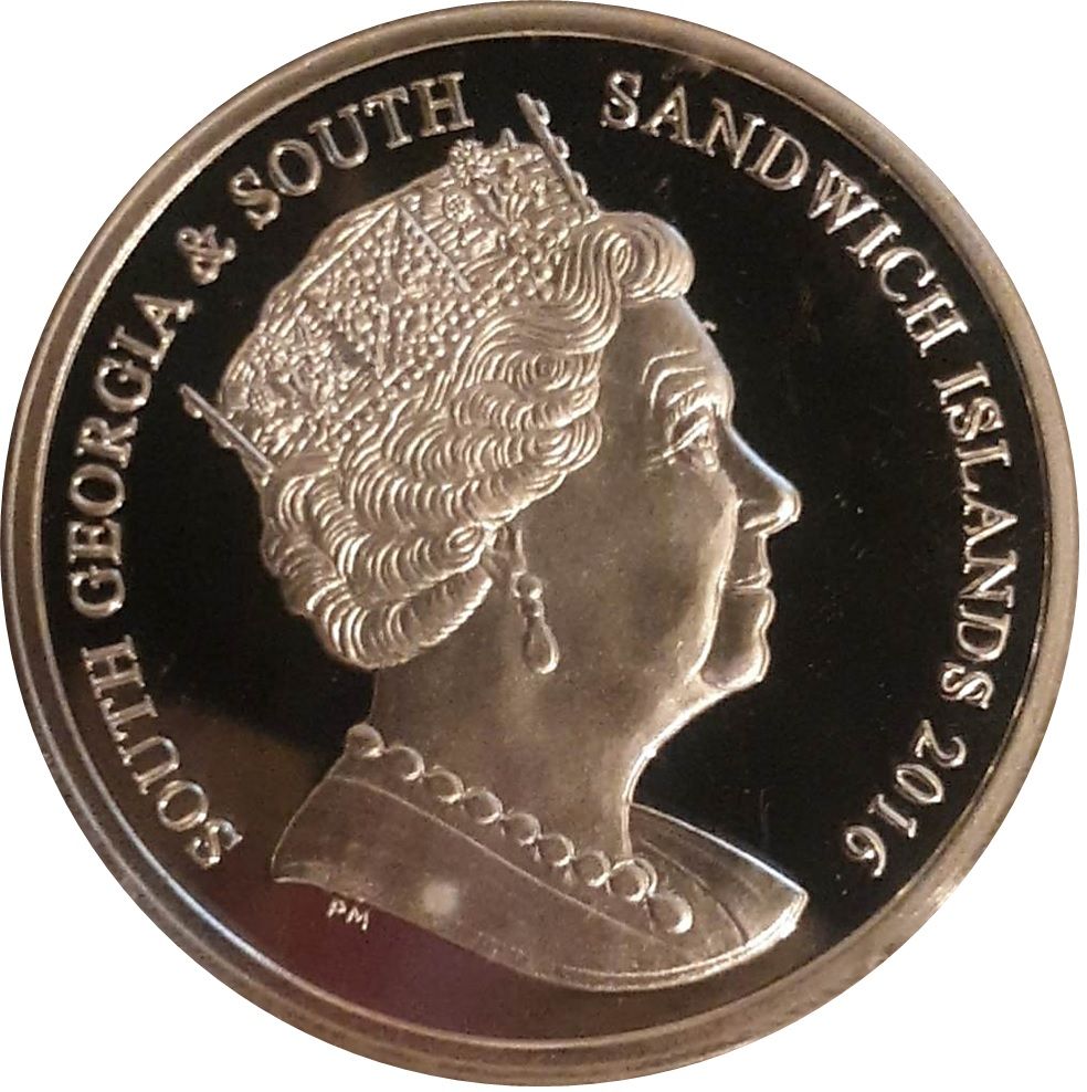 South Georgia and the South Sandwich Islands 2 Pounds - Elizabeth II Twilight zone obverse