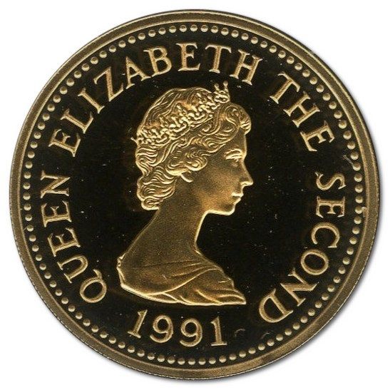 Jersey 1 Pound - Elizabeth II Clipper, Percy Douglas; Gold Proof obverse