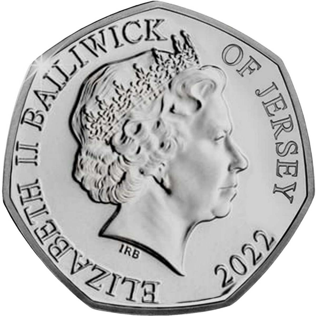 Jersey 50 Pence - Elizabeth II HMS Victory, stern of the ship obverse