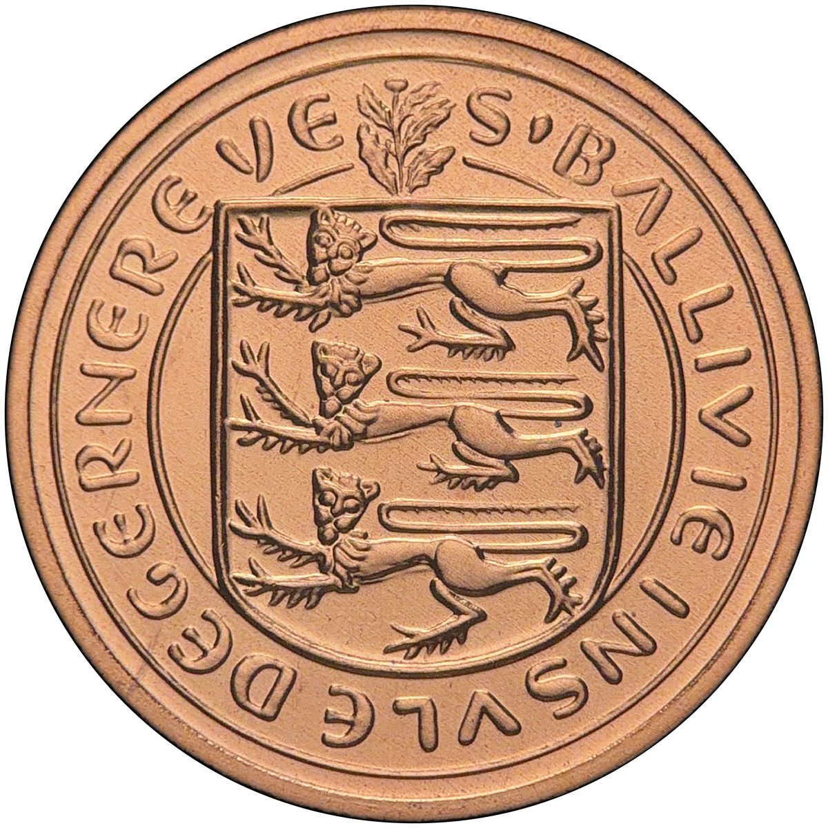 Guernsey 1 New Penny - Elizabeth II obverse