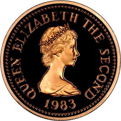 Jersey 1 Pound - Elizabeth II St. Helier; Gold Proof obverse