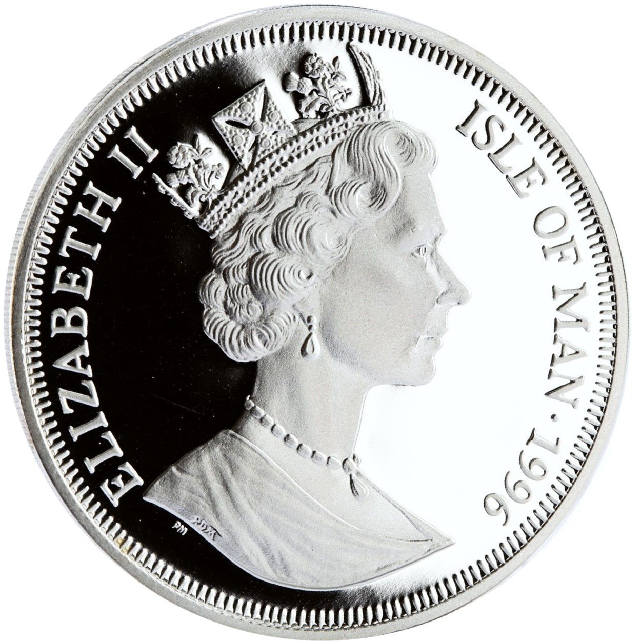 Isle of Man 1 Crown - Elizabeth II Burmese Cat; Silver obverse