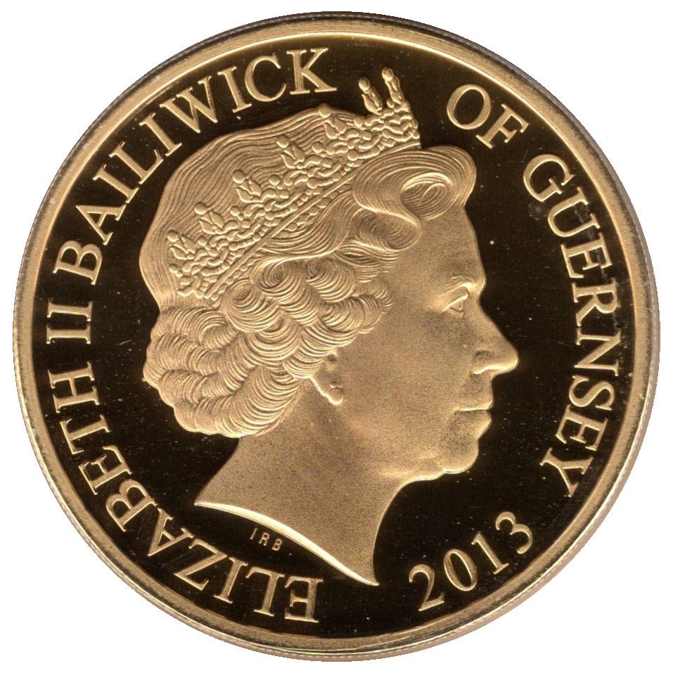 Guernsey 50 Pence - Elizabeth II Memorial Flight obverse