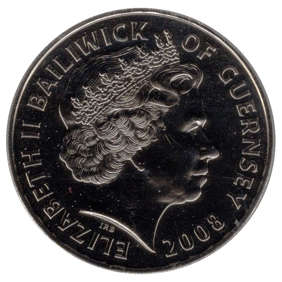 Guernsey 5 Pounds - Elizabeth II Falklands War 1982 obverse