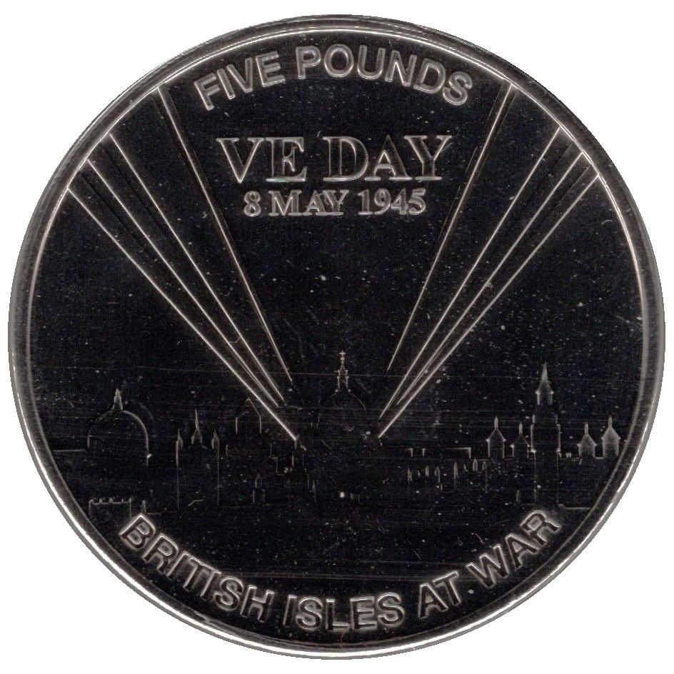 Jersey 5 Pounds - Elizabeth II VE Day reverse