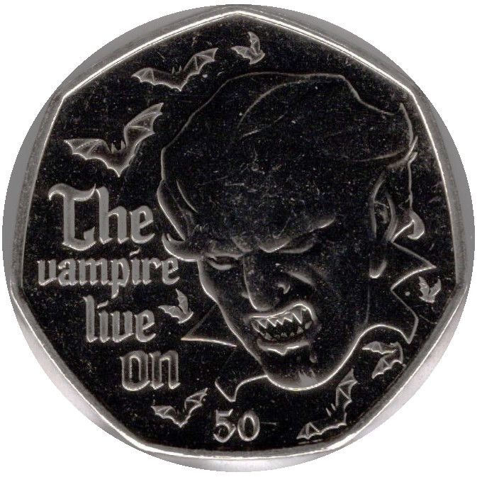 Gibraltar 50 Pence - Elizabeth II Dracula