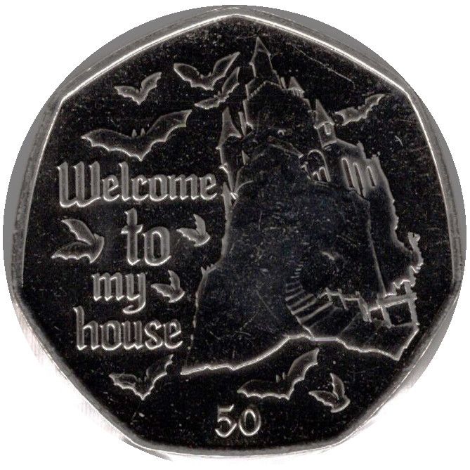 Gibraltar 50 Pence - Elizabeth II The Castle reverse