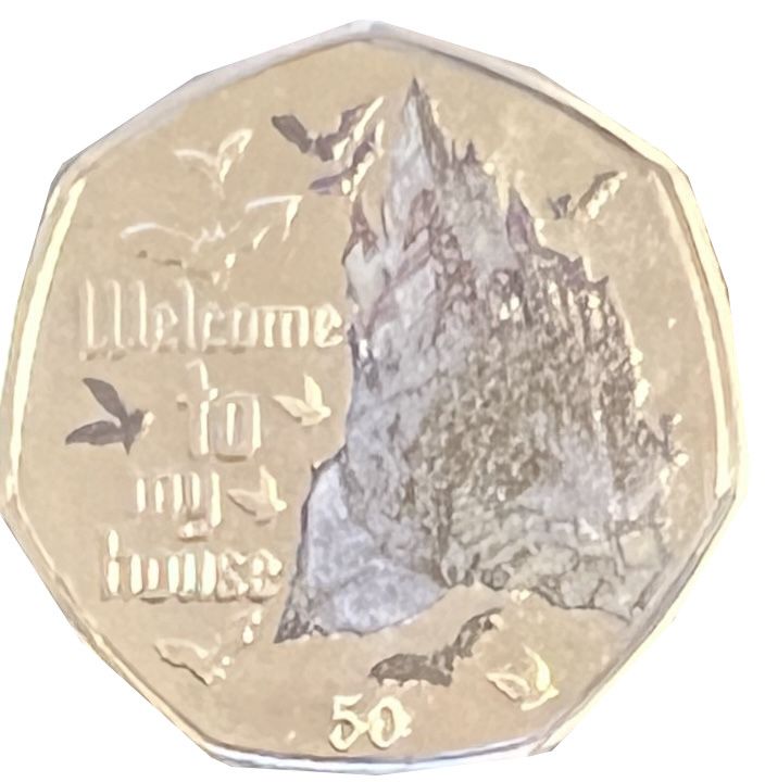 Gibraltar 50 Pence - Elizabeth II The Castle; Colourised reverse