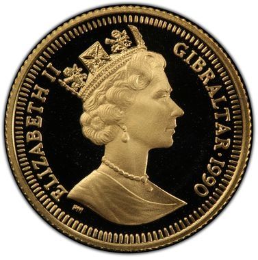Gibraltar 1 Sovereign - Elizabeth II Constitution obverse