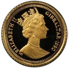 Gibraltar ¼ Sovereign - Elizabeth II Constitution obverse