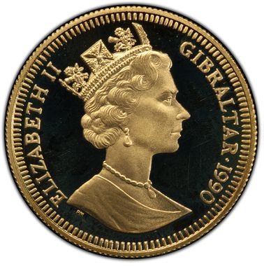 Gibraltar 2 Sovereigns - Elizabeth II Constitution obverse
