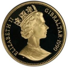 Gibraltar 5 Sovereigns - Elizabeth II Constitution obverse