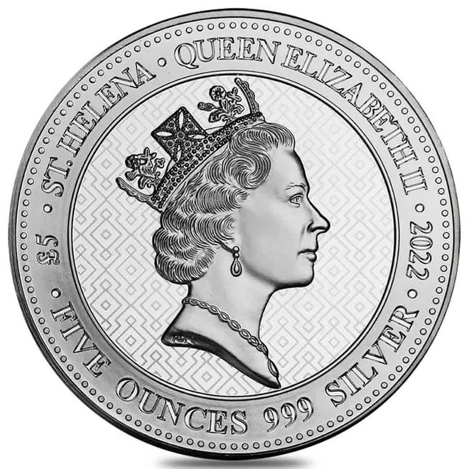Saint Helena 5 Pounds - Elizabeth II Truth obverse