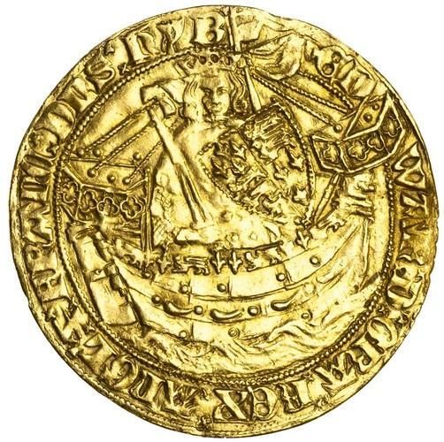 1 Noble - Edward III 3rd coinage; 3rd period obverse
