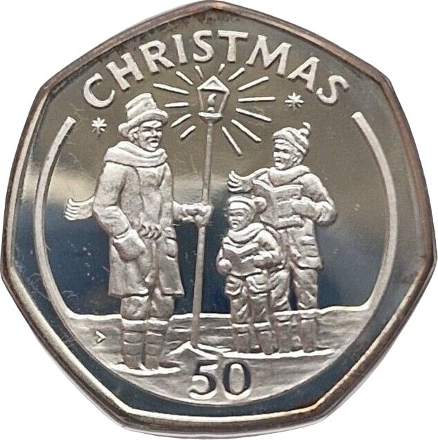 Gibraltar 50 Pence - Elizabeth II Christmas; Silver Proof