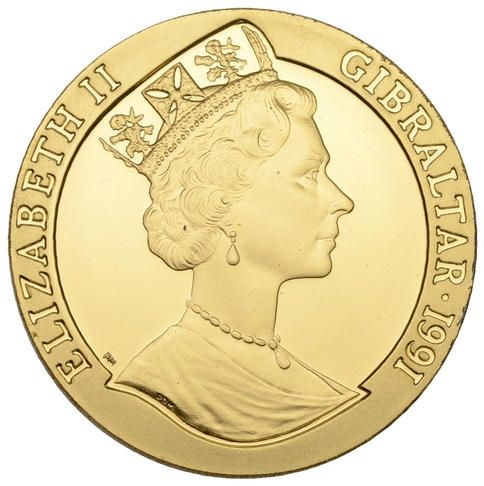 Gibraltar ½ Crown - Elizabeth II Rotary Club of Gibraltar obverse
