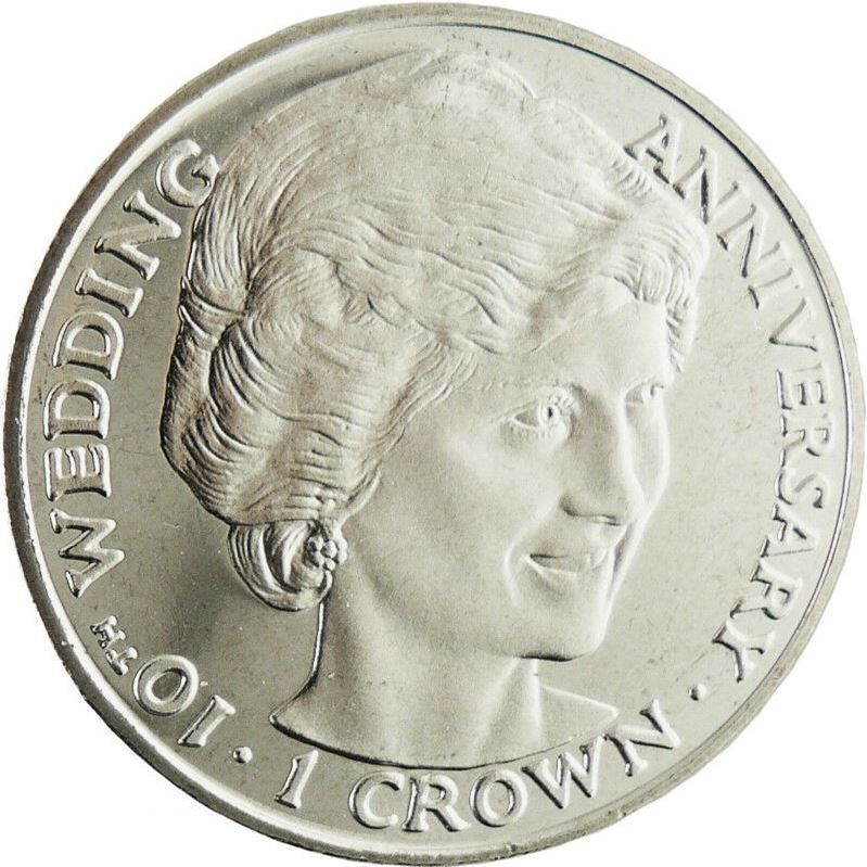 Gibraltar 1 Crown - Elizabeth II Princess Diana; Silver Proof reverse