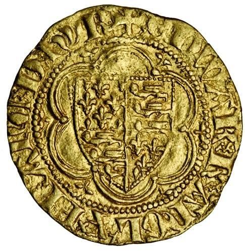 ¼ Noble - Edward III 3rd coinage; 3rd period obverse