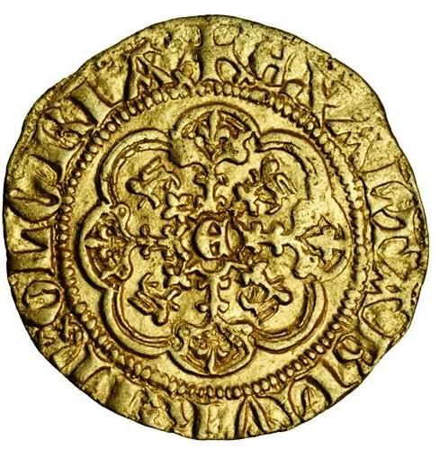 ¼ Noble - Edward III 3rd coinage; 3rd period