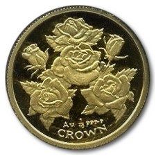 Gibraltar ⅒ Crown - Elizabeth II Roses reverse
