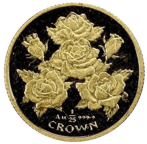 Gibraltar 1/25 Crown - Elizabeth II Roses reverse