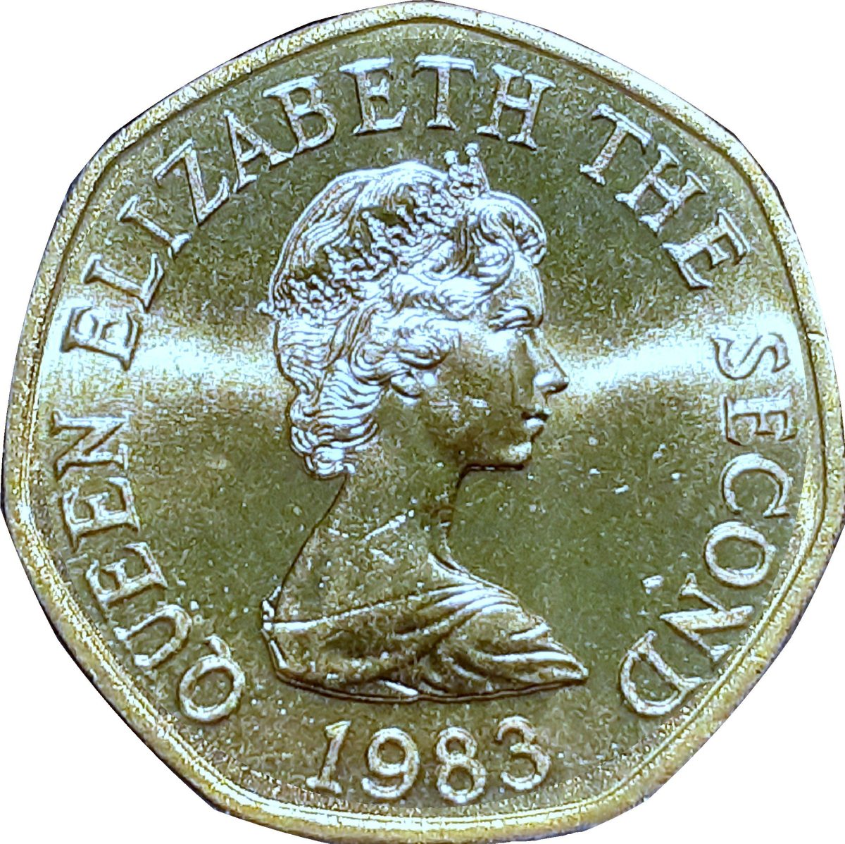 Jersey 20 Pence - Elizabeth II Corbière Lighthouse obverse