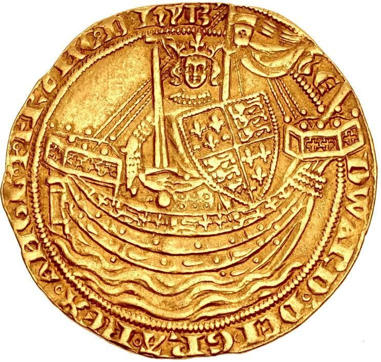 1 Noble - Edward III Pre-treaty period; series B obverse