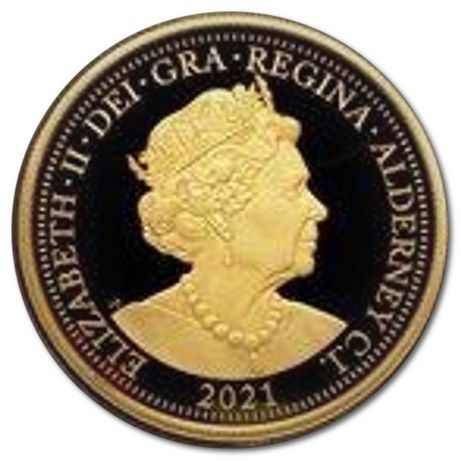 Alderney 5 Pounds - Elizabeth II 95th Birthday obverse