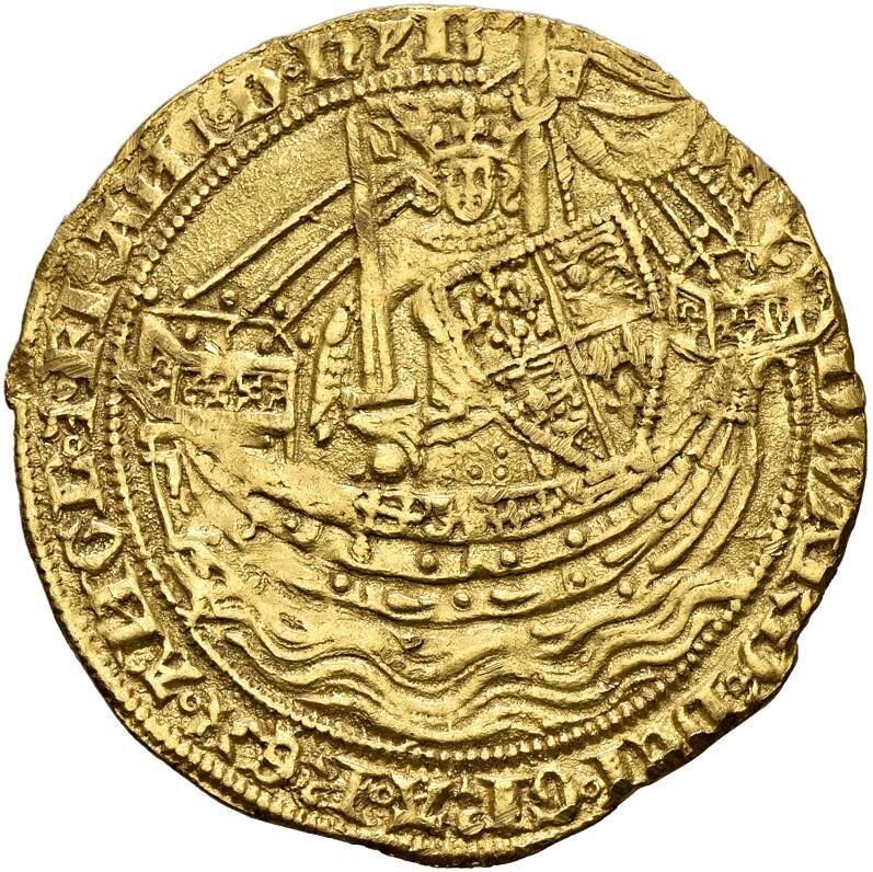 1 Noble - Edward III Pre-treaty period; series D obverse