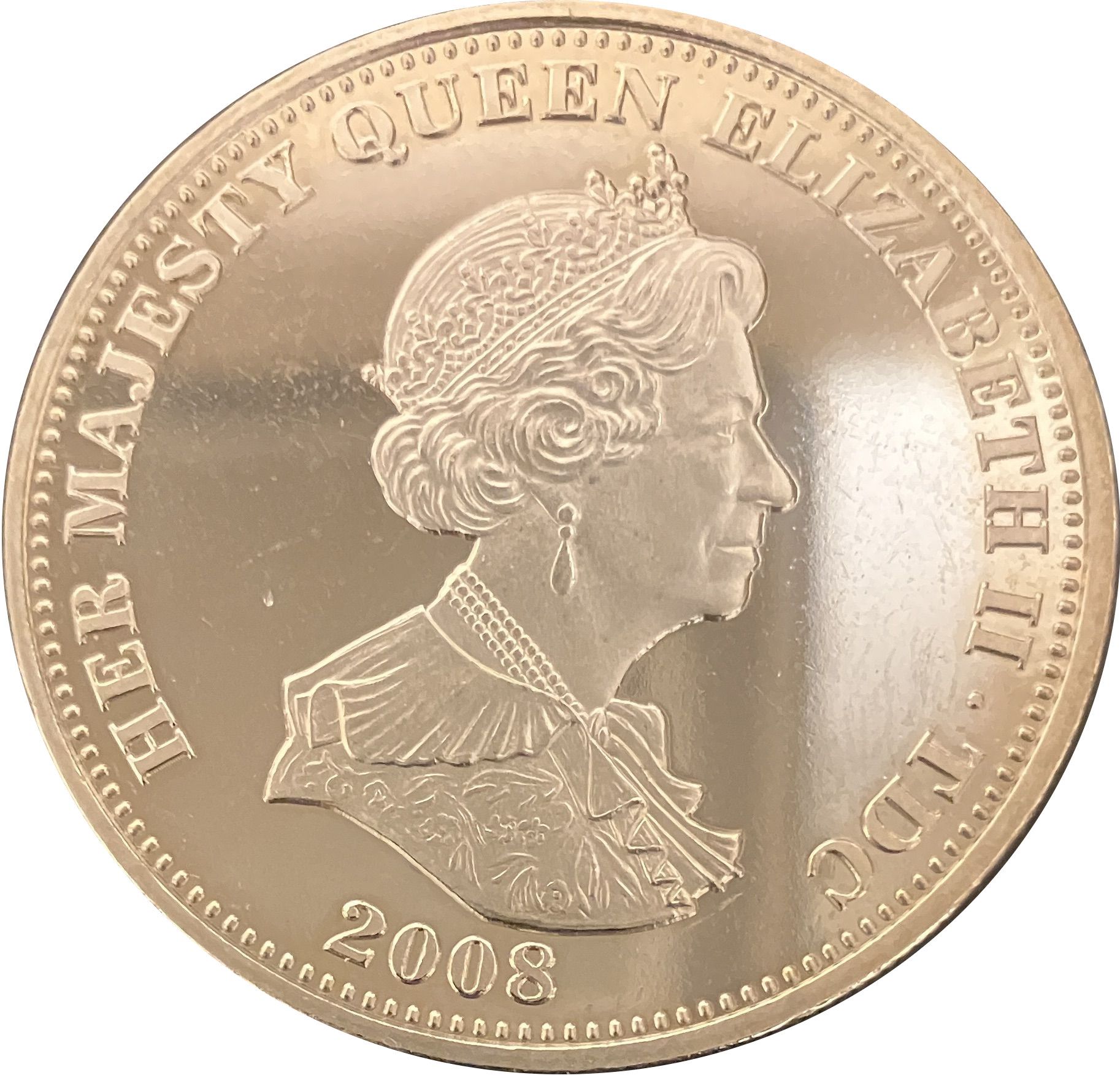 Tristan da Cunha 5 Pounds - Elizabeth II Queen's titles obverse