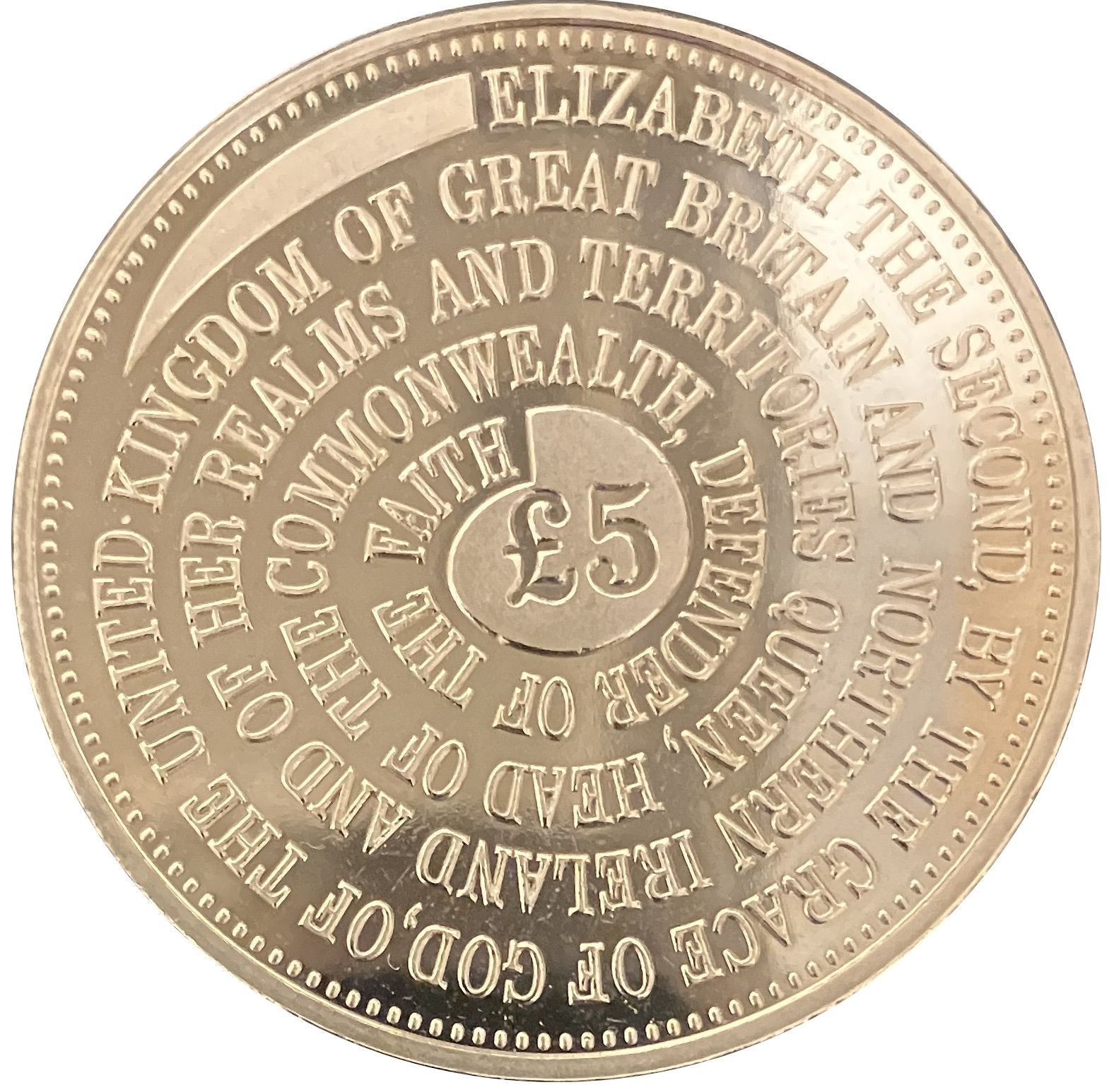 Tristan da Cunha 5 Pounds - Elizabeth II Queen's titles