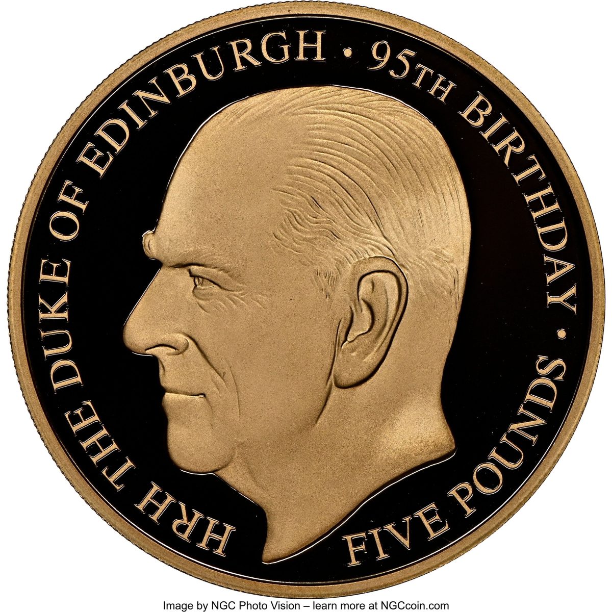 Guernsey 5 Pounds - Elizabeth II Duke of Edinburgh; Gold Proof