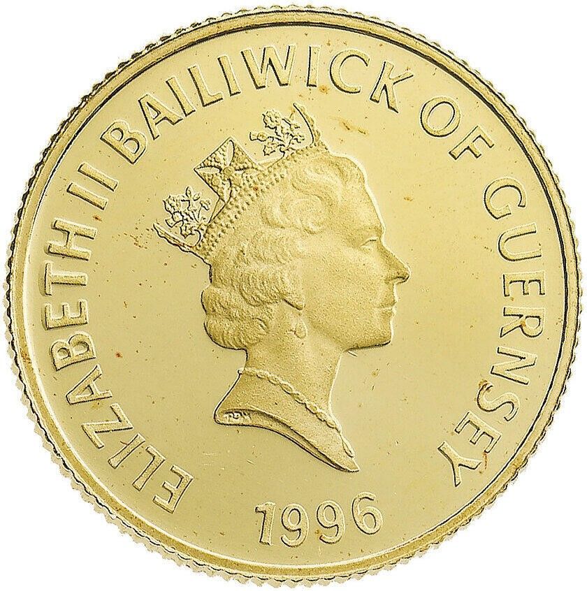 Guernsey 25 Pounds - Elizabeth II 70th Birthday obverse