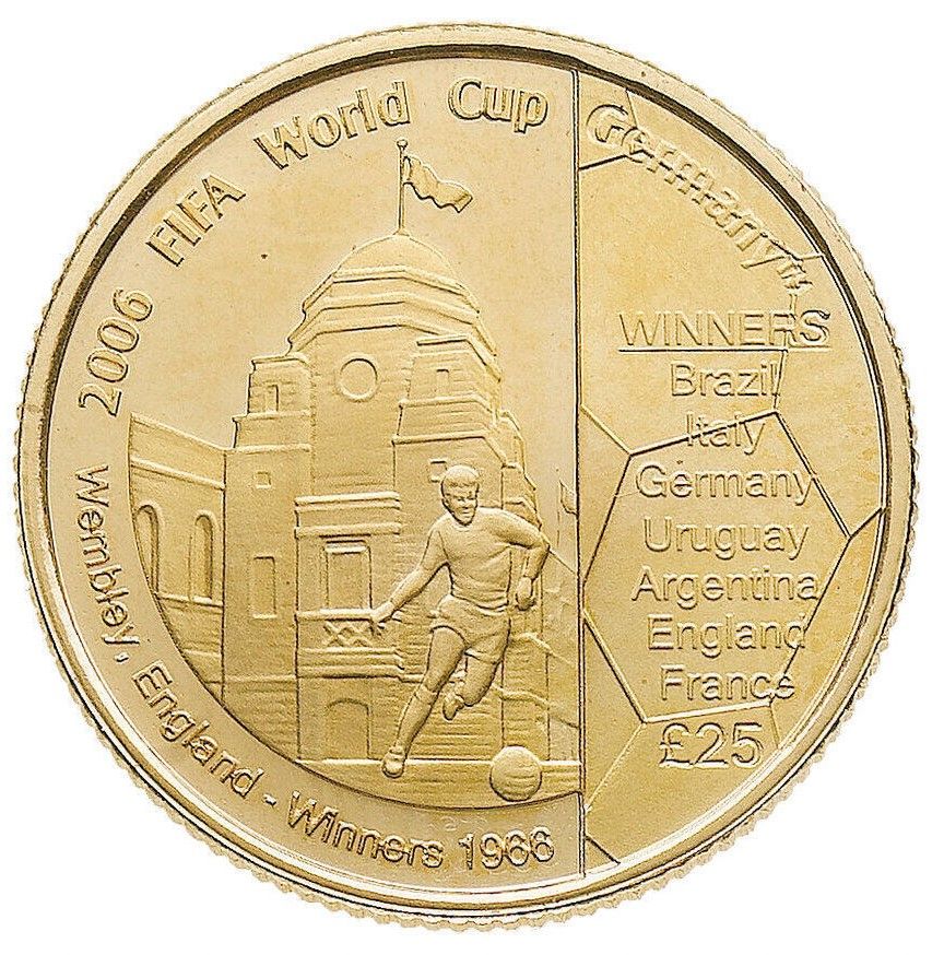 Guernsey 25 Pounds - Elizabeth II 2006 FIFA World Cup